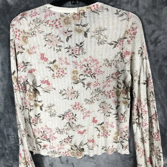 Lucky Brand Women’s Floral Shirt Pearl Buttons Size Small P - Picture 12 of 14